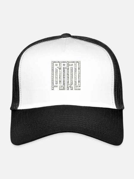 penser fausses pensées positives méditation heureuse - Casquette trucker  - blanc/noir - Devant