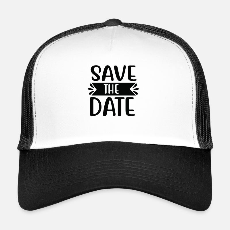 Save the Date - Trucker Cap - Weiß/Schwarz