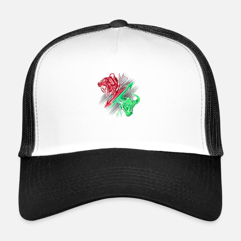 Bear vs Bull - Trucker Cap - white/black