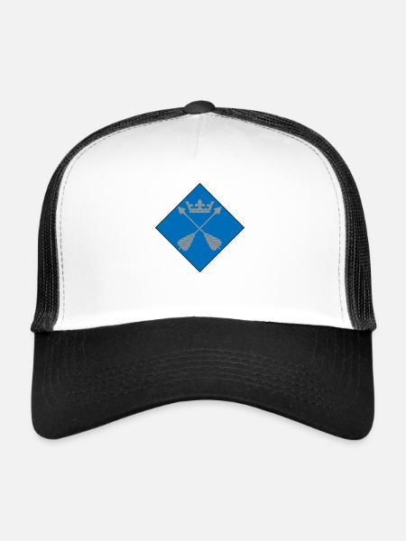 Dalécarlie - Casquette trucker  - blanc/noir - Devant
