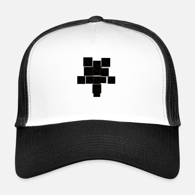 Würfel - Trucker Cap - Weiß/Schwarz