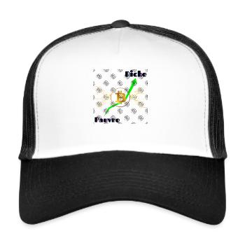 poor rich - Trucker Cap - white/black - Front