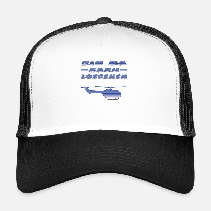 Hubschrauber - Trucker Cap - Weiß/Schwarz