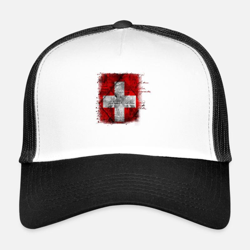 Drapeau de la Suisse Casquette trucker 