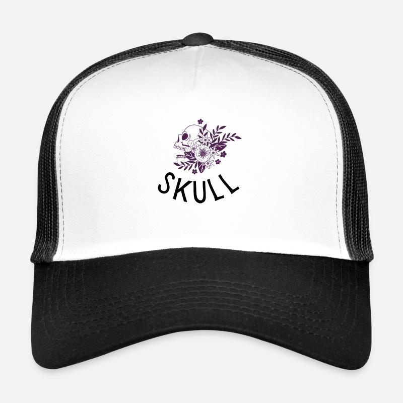 Tête de mort floral Casquette trucker 