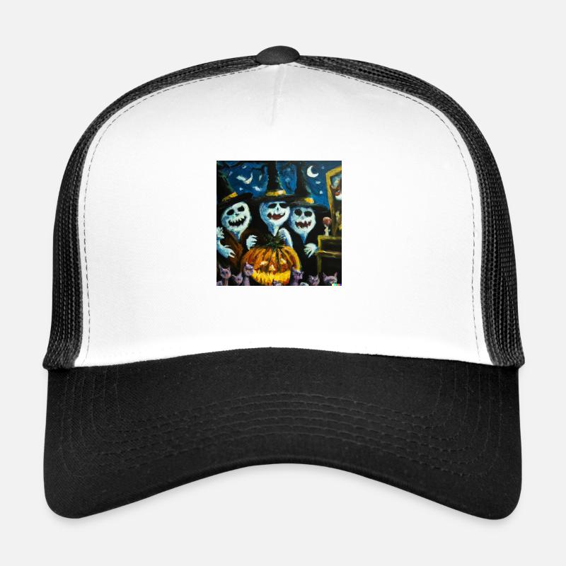 le bal des citrouilles - Casquette trucker  - blanc/noir