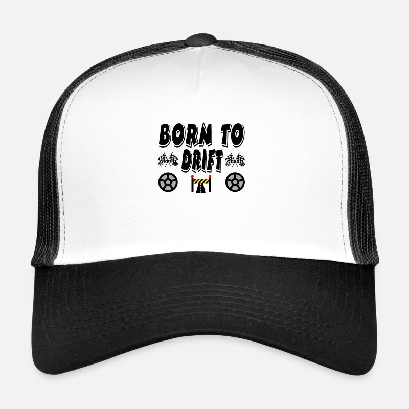 Auto - Trucker Cap - Weiß/Schwarz