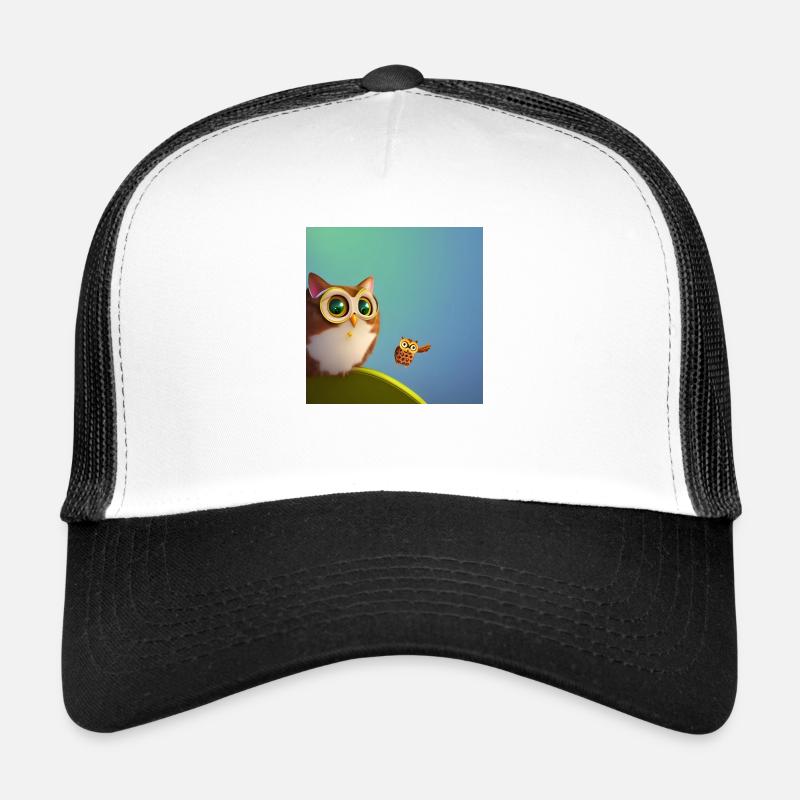Chat et hibou Casquette trucker 