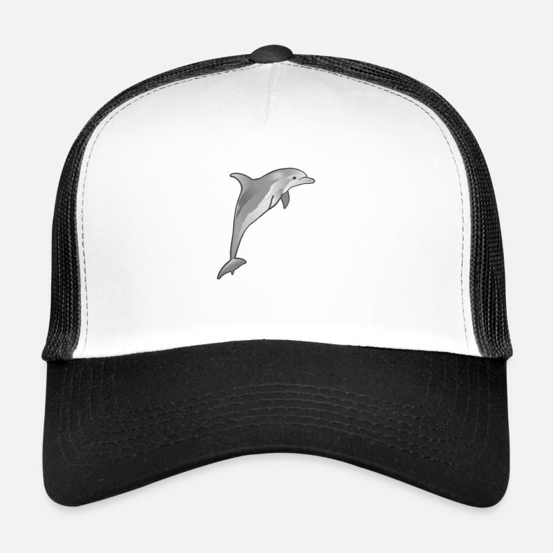 dauphin Illustration - Casquette trucker  - blanc/noir