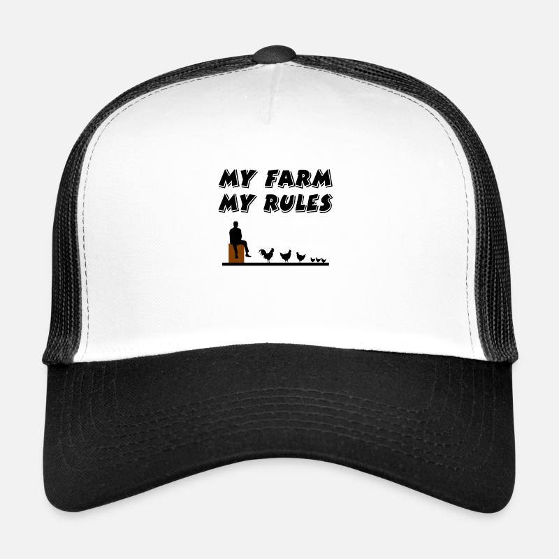Ferme - Casquette trucker  - blanc/noir