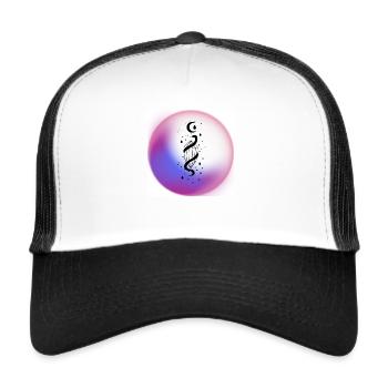 Magischer Kristall - Trucker Cap - Weiß/Schwarz - Vorne