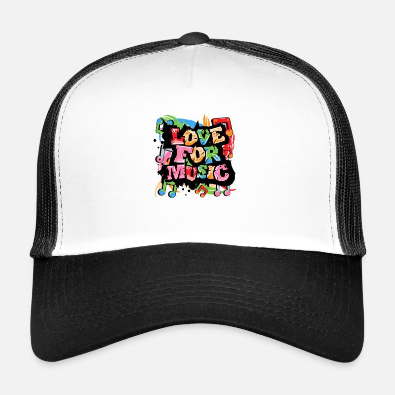 Music Lover Textkunst - Graffiti Grunge Stil Trucker Cap