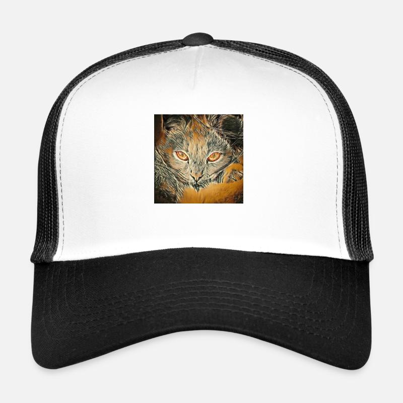 Fauve - Casquette trucker  - blanc/noir