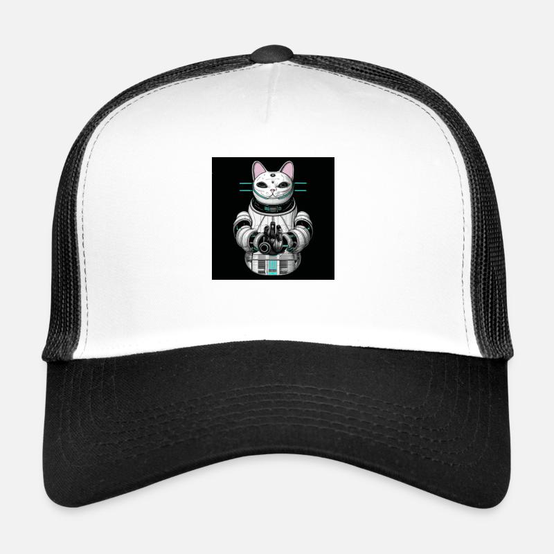 Cyborg Cat Trucker Cap
