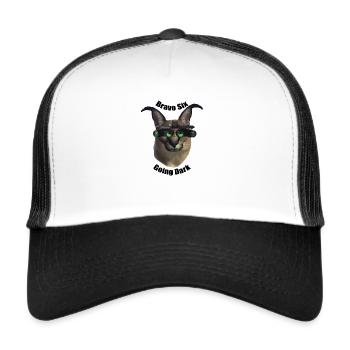 Bravo Six Going Dark Floppa Karakal - Trucker Cap - Weiß/Schwarz - Vorne