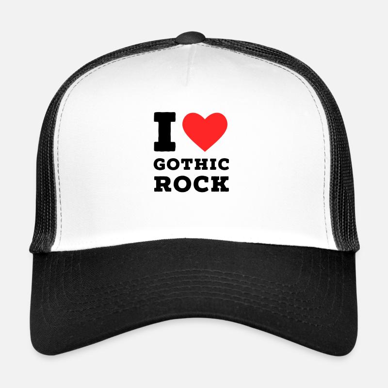 Ich liebe Gothic Rock - Trucker Cap - Weiß/Schwarz
