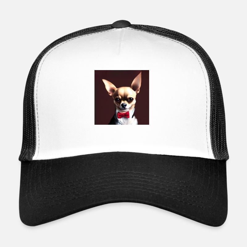 Chihuahua mit Querbinder Trucker Cap