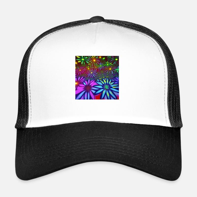 Fleurs psychédéliques Casquette trucker 