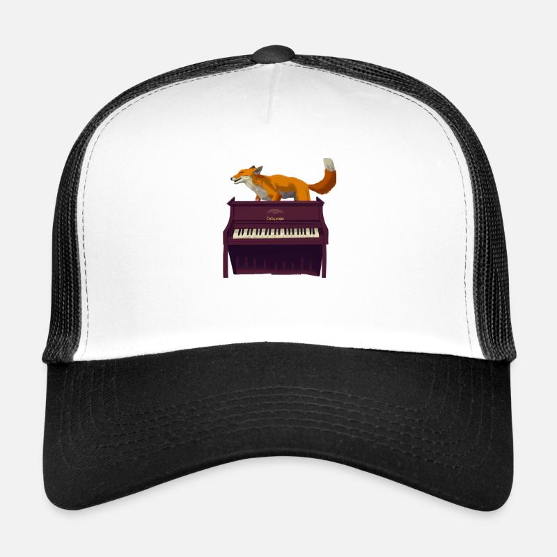 Fuchs on piano - Trucker Cap - white/black