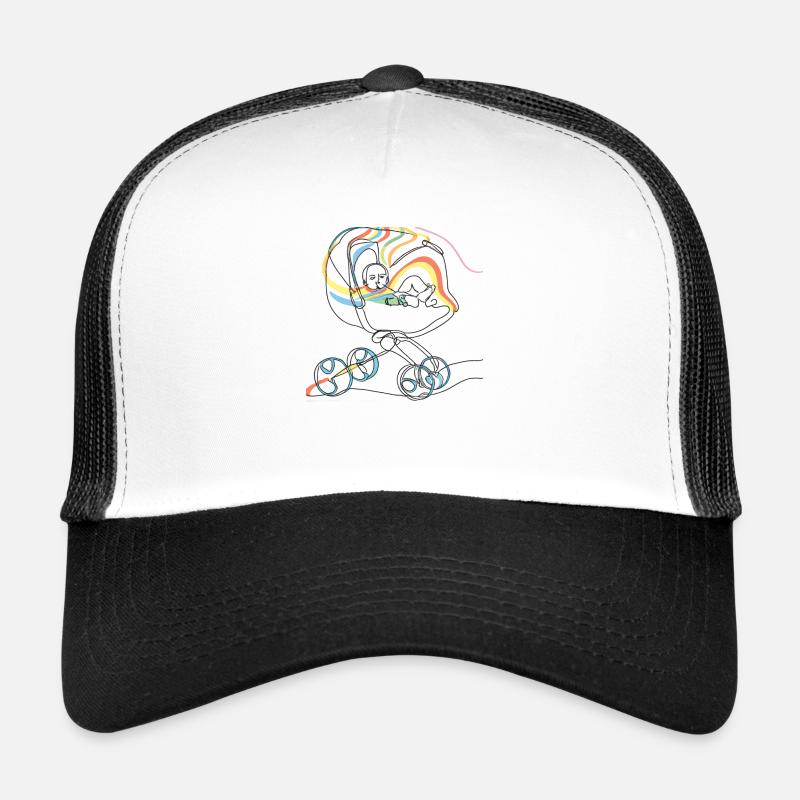 Arc-en-ciel de Kinderwagnrainbow Casquette trucker 