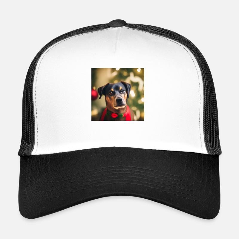 Cute Christmas dog Trucker Cap