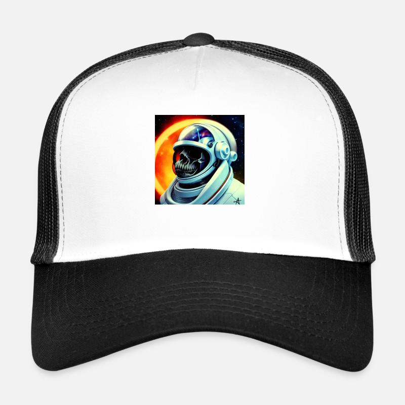 Héros de l’espace - Casquette trucker  - blanc/noir