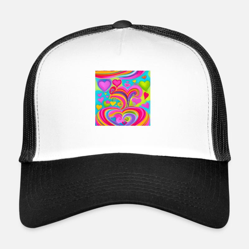 Bunte Liebe - Trucker Cap - Weiß/Schwarz