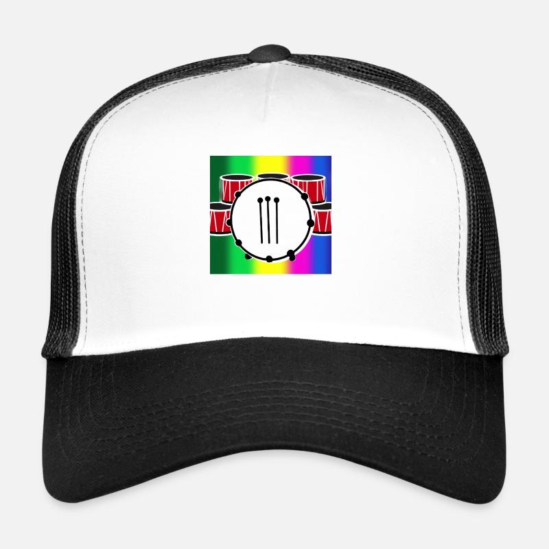 Tambours devant l’arc-en-ciel Casquette trucker 