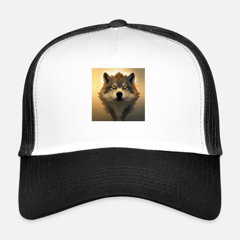 Wolf Porträt Trucker Cap