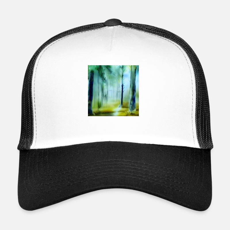 Forêt d’aquarelle apaisante Casquette trucker 
