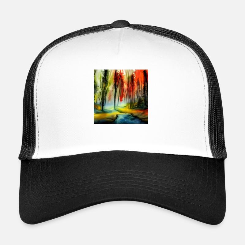 Aquarelle de printemps de la forêt Casquette trucker 