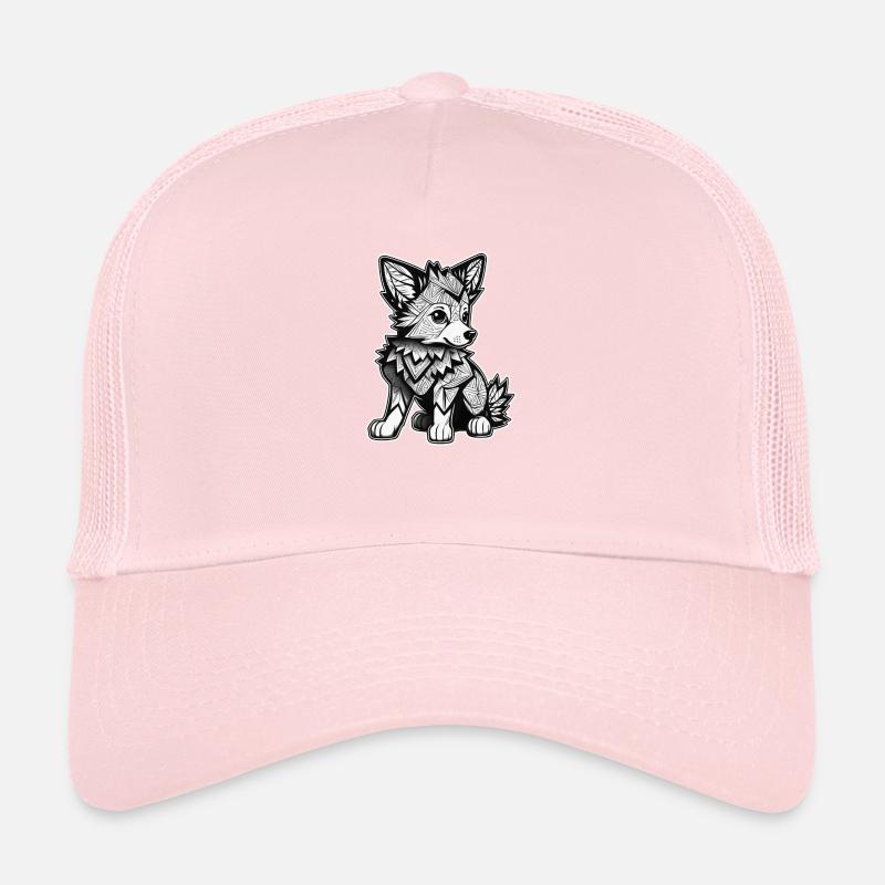 Bébé loup curieux Casquette trucker 