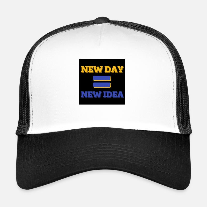 NEW DAY=NEW IDEA - Casquette trucker - blanc/noir