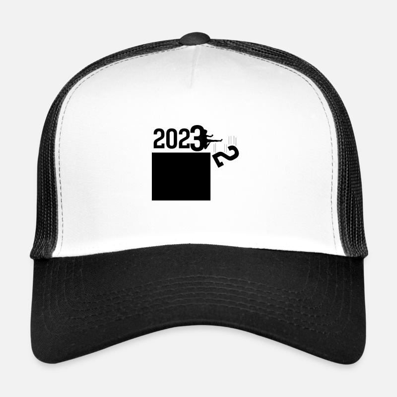 2023 - Casquette trucker  - blanc/noir