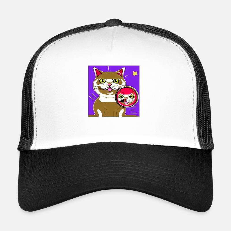 Verrückte katze Trucker Cap