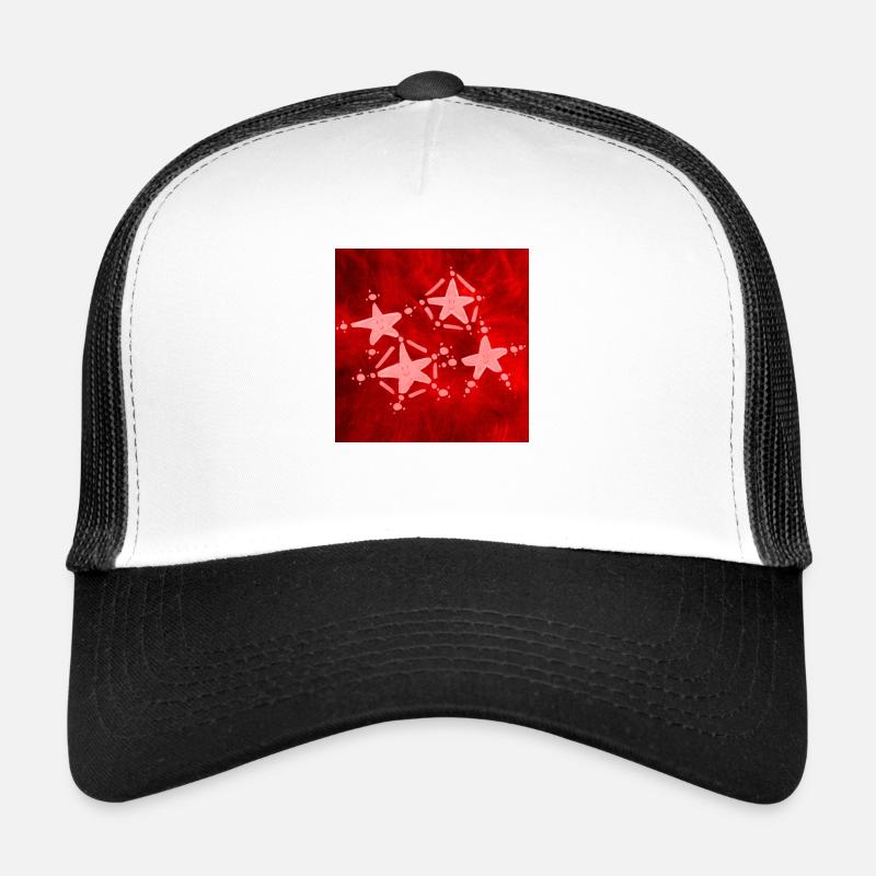 4 RED STARS - Trucker Cap - white/black