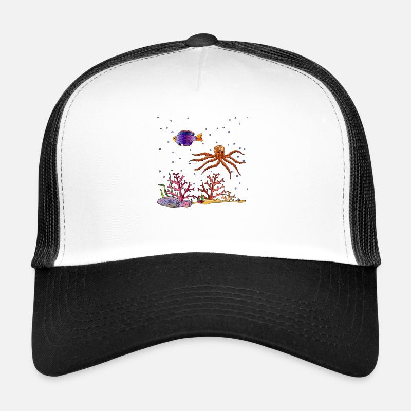 Unterwasserwelt - Trucker Cap - Weiß/Schwarz