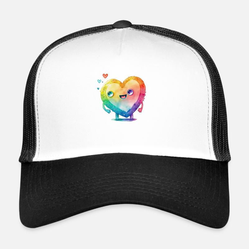 Süßes Regenbogen Herz Trucker Cap