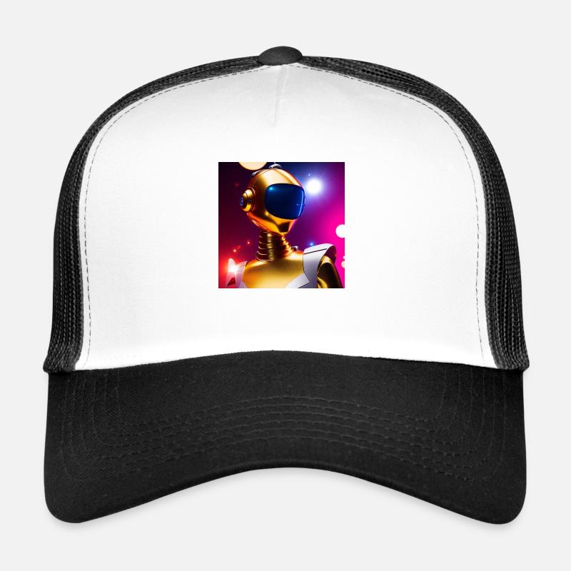 Golden Robot - Trucker Cap - Weiß/Schwarz