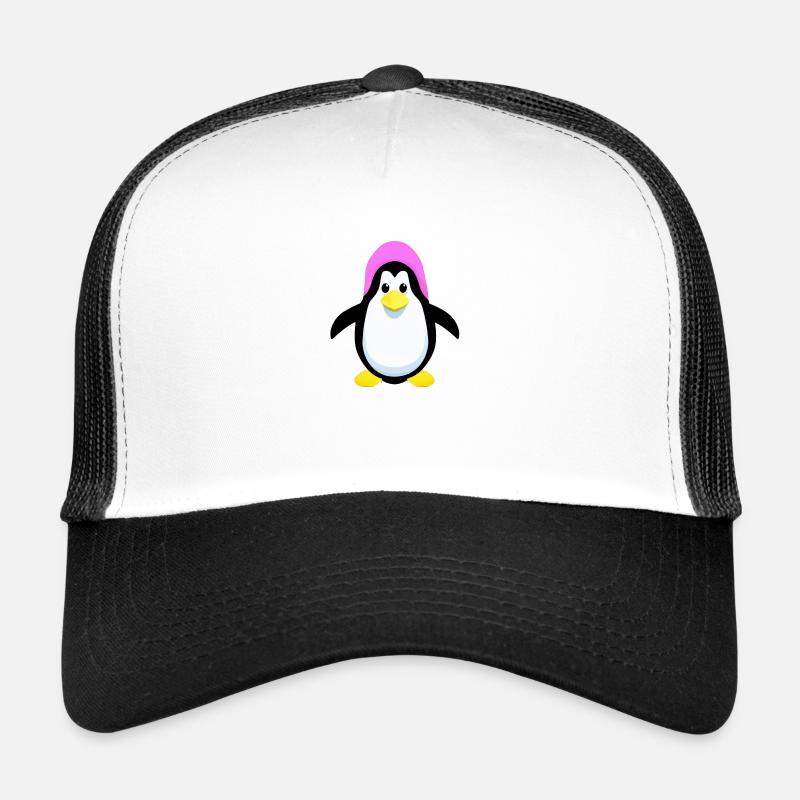 Penguin Cartoon Cute Pengu Animal Funny Comic 2 Casquette trucker 
