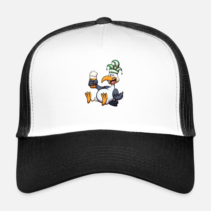 Dutch Carnival Seagull With Beer Trucker Cap