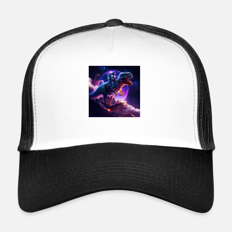 Celestial astronaut riding t rex Trucker Cap
