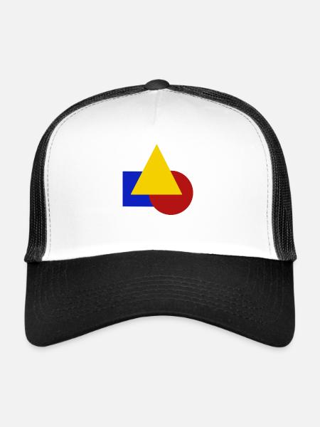 Geometric - Trucker Cap - white/black