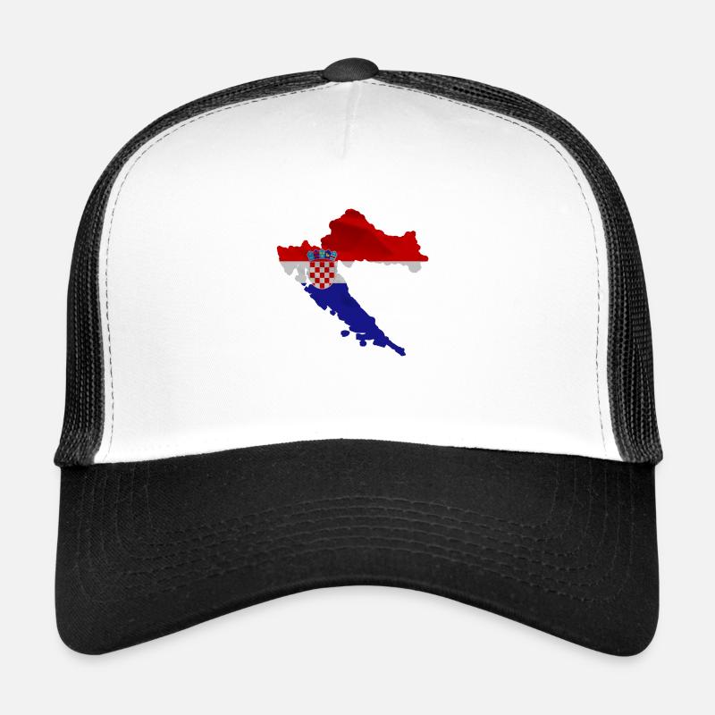 Drapeau croate en forme de pays Casquette trucker 