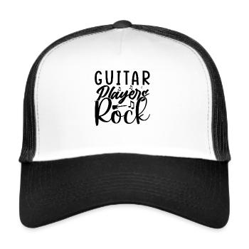 Guitar Players Rock - Trucker Cap - Weiß/Schwarz - Vorne