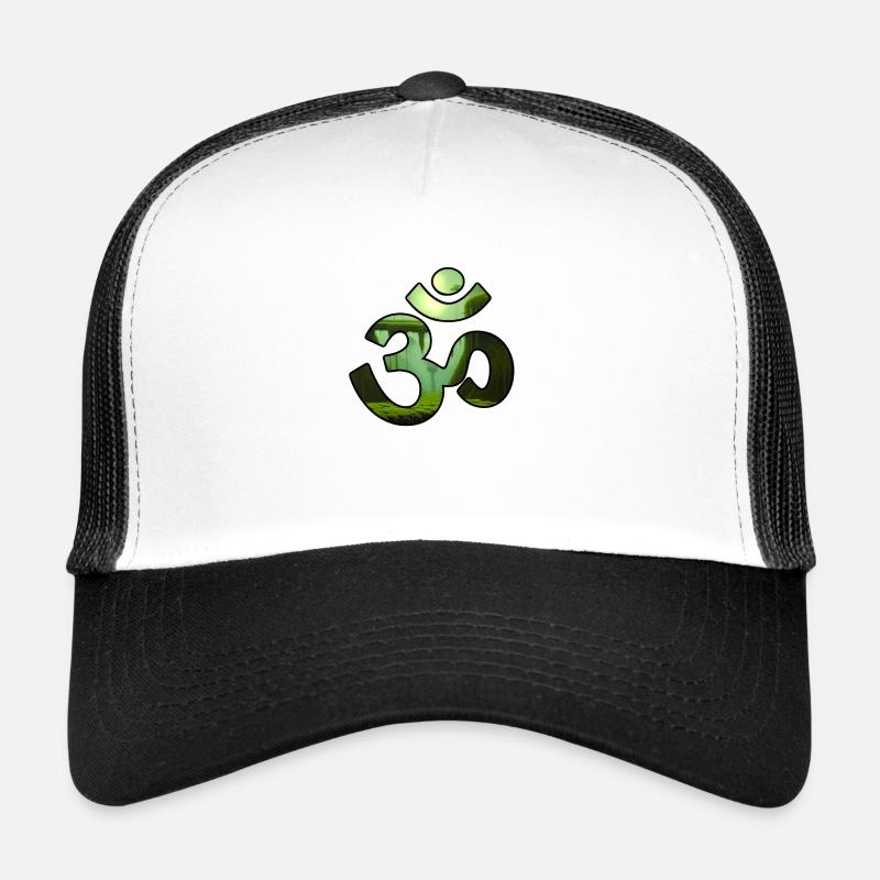 JUNGLE OM - Trucker Cap - Weiß/Schwarz
