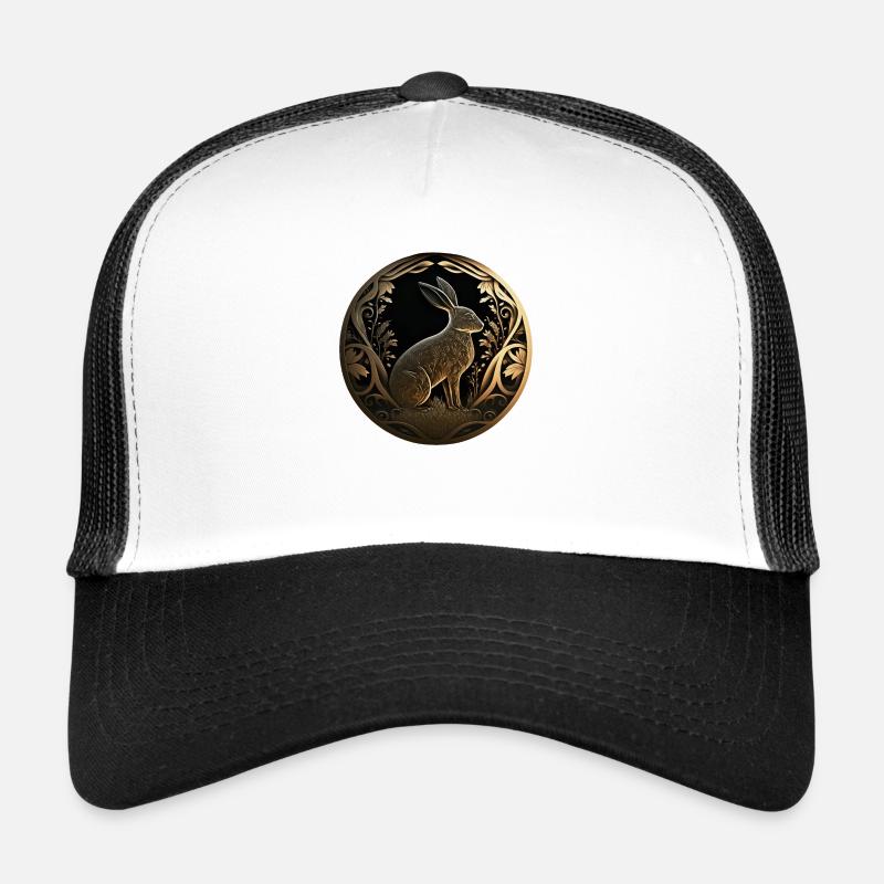 Lapin du nouvel an. Casquette trucker 