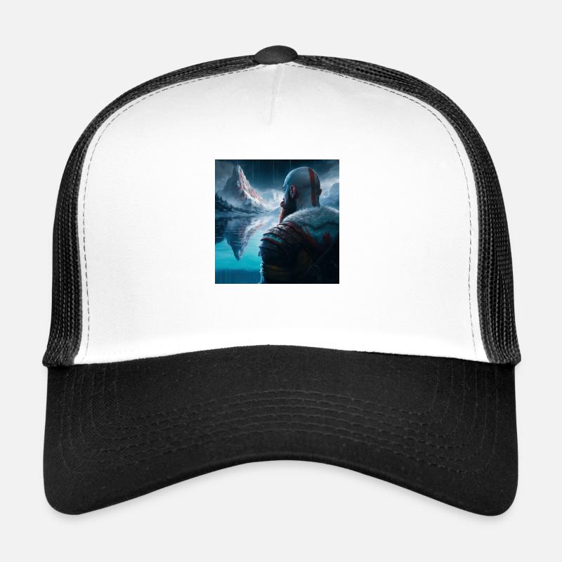 Kratos vor den Bergen Trucker Cap