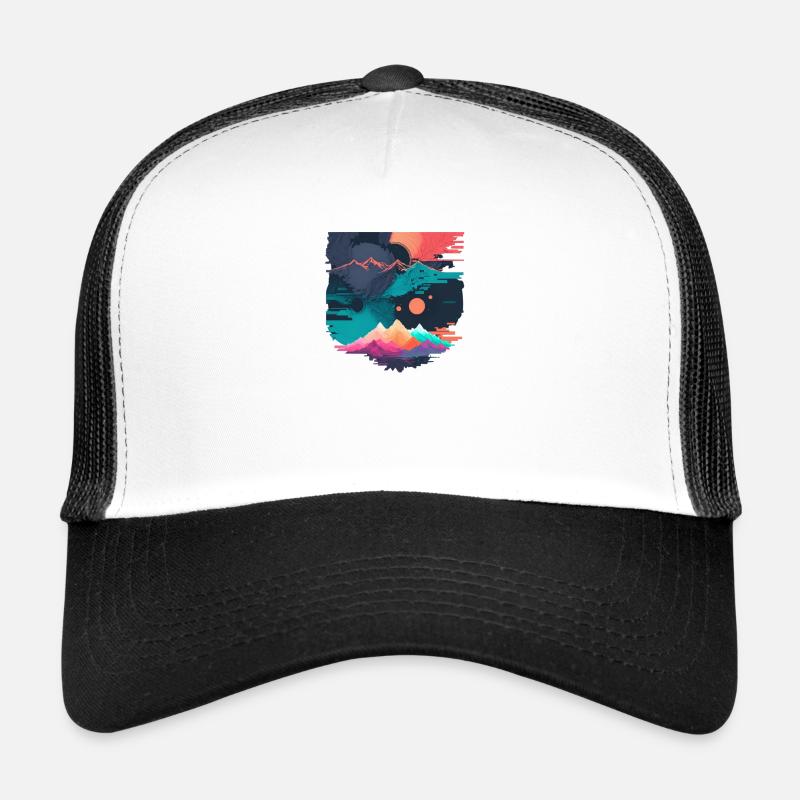 Mountain moon vinyl Trucker Cap