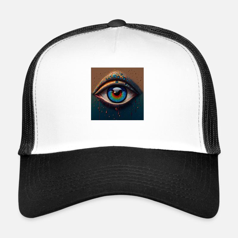 Abstrakter Augenpointillismus Trucker Cap